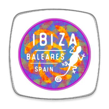 Colored Ibiza Balearic Islands Island Illustration - Square fridge magnet - white - Front