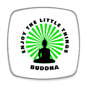 Buddha Enjoy the little things - Magnet carré - blanc - Devant