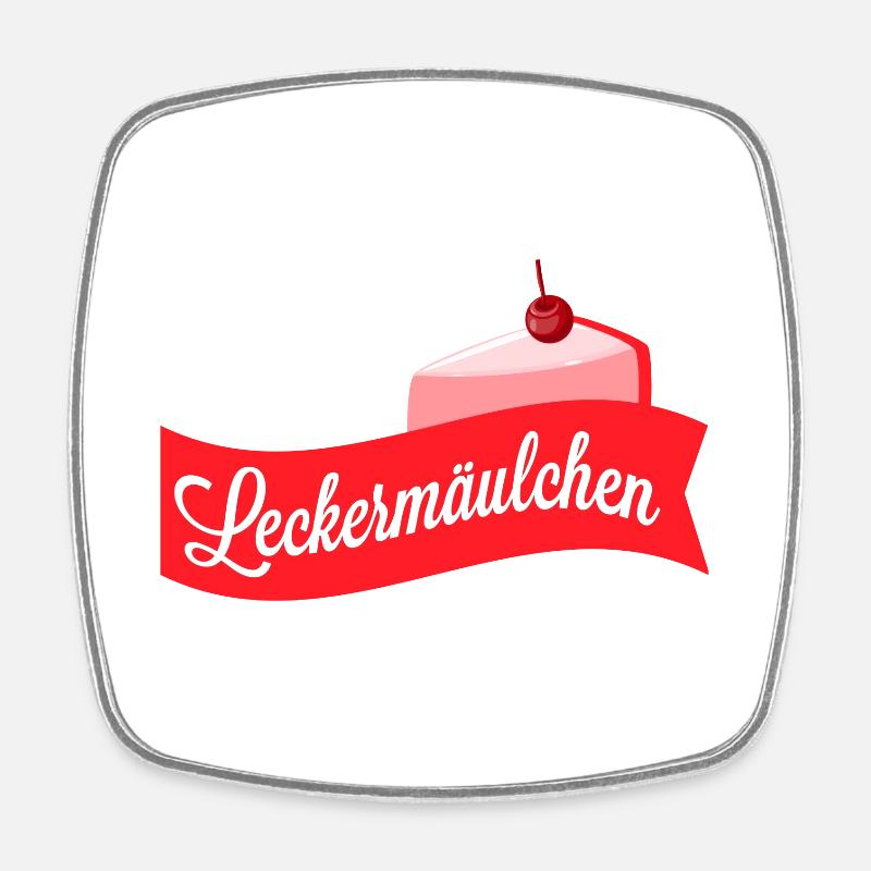 Süßes Leckermäulchen - Süßigkeitenshirt - Viereckiger Kühlschrankmagnet - Weiß