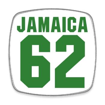 Free Jamaica 1962 - Independence - Proud Jamaicans - Viereckiger Kühlschrankmagnet - Weiß - Vorne
