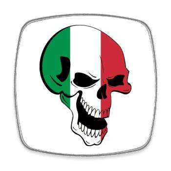 Skull Italy - Square fridge magnet - white - Front