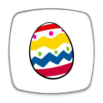 egg - Square fridge magnet - white - Front