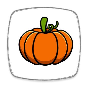 pumpkin - Square fridge magnet - white - Front