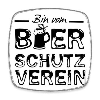 Bier Spruch Sprüche lustig Geschenk - Viereckiger Kühlschrankmagnet - Weiß - Vorne