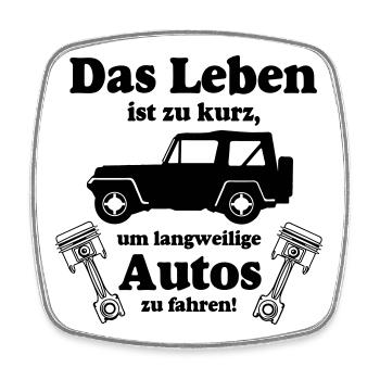 Offroad ,Geländewagen , 4x4 Offroad - Leben(25) - Viereckiger Kühlschrankmagnet - Weiß - Vorne