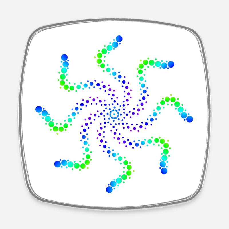 Psychedelic - Square fridge magnet - white