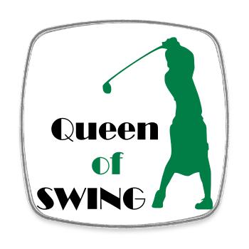 golf - Square fridge magnet - white - Front