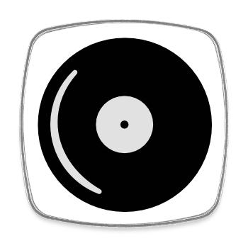 LP - Magnet carré - blanc - Devant