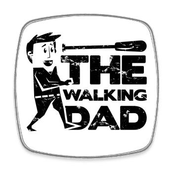 The Walking Dad Dad Father Father's Day Gift Idea - Square fridge magnet - white - Front