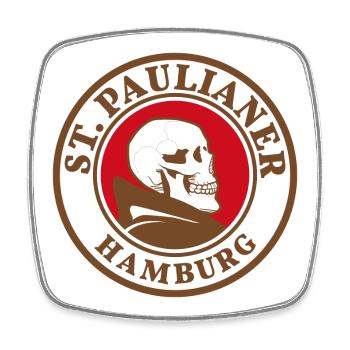 St. Pauli - L'ultime St. Pauli / Hambourg - Magnet carré - blanc - Devant
