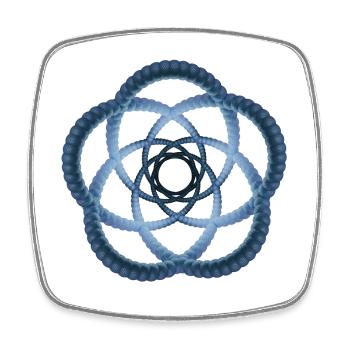 Atom - Cellular one - Viereckiger Kühlschrankmagnet - Weiß - Vorne