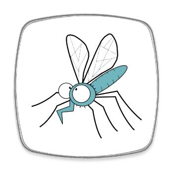 insect mosquito Mücke Mückenplage Stich - Viereckiger Kühlschrankmagnet - Weiß - Vorne