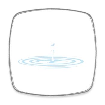 Goutte d’eau goutte d’eau - Magnet carré - blanc - Devant