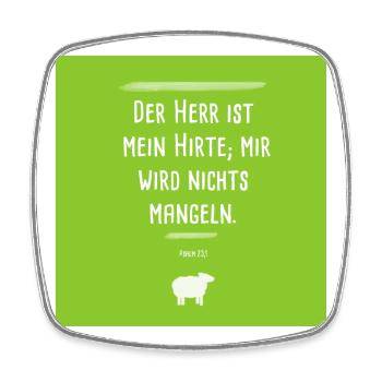 Psalm Der Herr ist mein Hirte - Viereckiger Kühlschrankmagnet - Weiß - Vorne