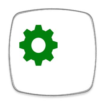 gear - Square fridge magnet - white - Front