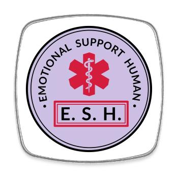 Emotional Support Human - Viereckiger Kühlschrankmagnet - Weiß - Vorne