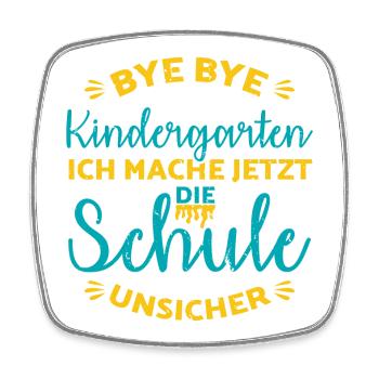 Kita Abgänger Schulkind Einschulung Kindergarten - Viereckiger Kühlschrankmagnet - Weiß - Vorne