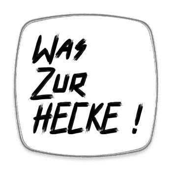 Was zur Hecke - Viereckiger Kühlschrankmagnet - Weiß - Vorne