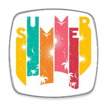 Sommer Sonne Party Bier Urlaub Mallorca Ibiza Bulg - Viereckiger Kühlschrankmagnet - Weiß - Vorne