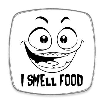 I smell food - Viereckiger Kühlschrankmagnet - Weiß - Vorne