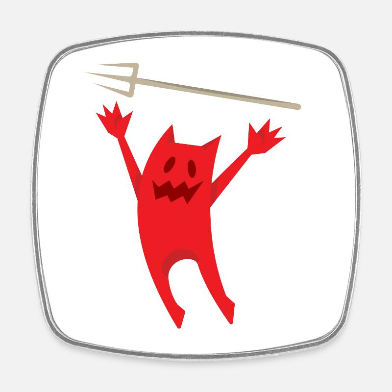 Cheeky devil - Square fridge magnet - white