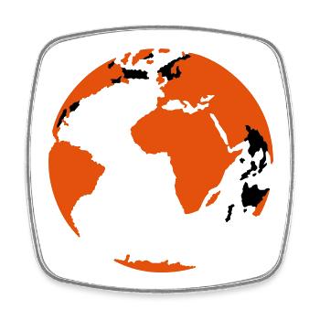 erdball - Square fridge magnet - white - Front
