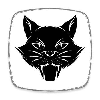 Cat kitten meow domestic cat cat eye cat dam - Square fridge magnet - white - Front