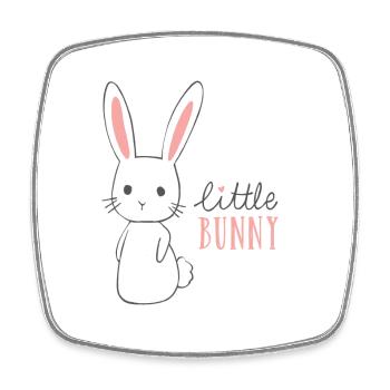 Conception de lapin - Magnet carré - blanc - Devant