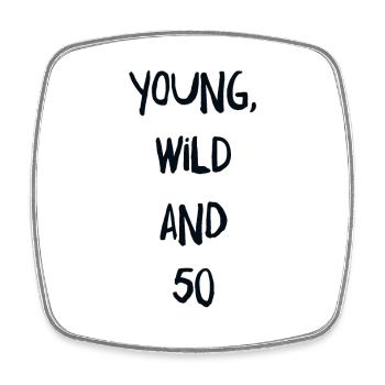 50th birthday - Square fridge magnet - white - Front