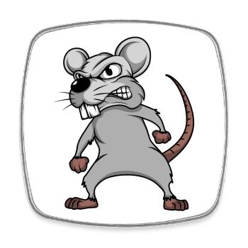 Souris souris mousi petites souris rat rongeur - Magnet carré - blanc - Devant