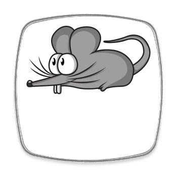 Souris souris mousi petites souris rat rongeur - Magnet carré - blanc - Devant