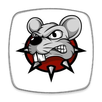 Maus Mäuse Mausi Mäuschen Ratte Haustier Tier - Viereckiger Kühlschrankmagnet - Weiß - Vorne