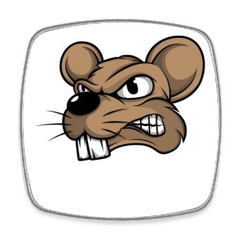 Souris souris mousi petites souris rat rongeur - Magnet carré - blanc - Devant