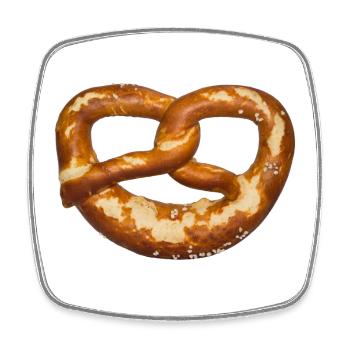 bayerische Bretze - Viereckiger Kühlschrankmagnet - Weiß - Vorne