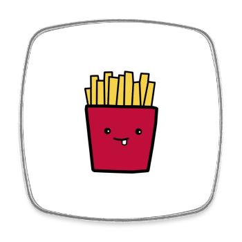 French fries - Square fridge magnet - white - Front