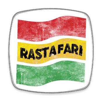 Rastafari Flag - Square fridge magnet - white - Front