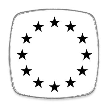 Étoiles - Magnet carré - blanc - Devant