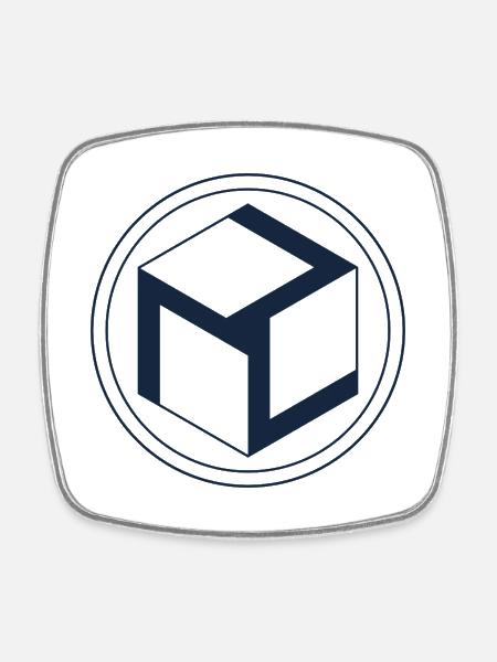 Antahkarana Symbol, Sacred Geometry - Square fridge magnet - white