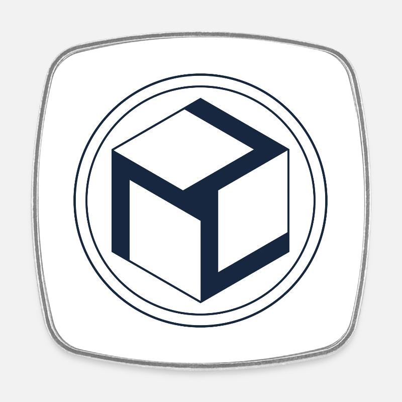 Antahkarana Symbol, Sacred Geometry - Square fridge magnet - white