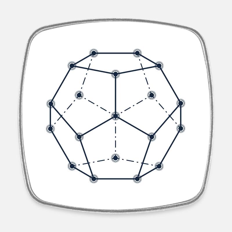Motif géométrique de constellation - Magnet carré - blanc