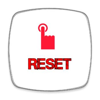 Restart button - Square fridge magnet - white - Front