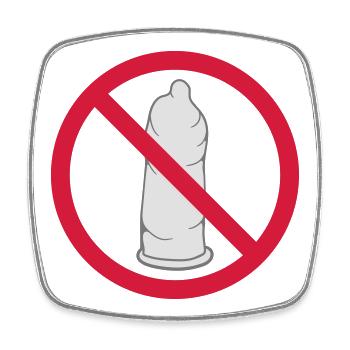 no forbidden shield condom with protection - Square fridge magnet - white - Front