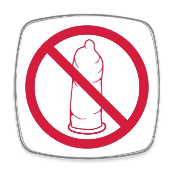 no forbidden shield condom with protection - Square fridge magnet - white - Front