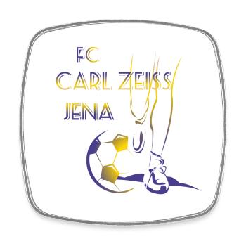FC Carl Zeiss Jena - Viereckiger Kühlschrankmagnet - Weiß - Vorne