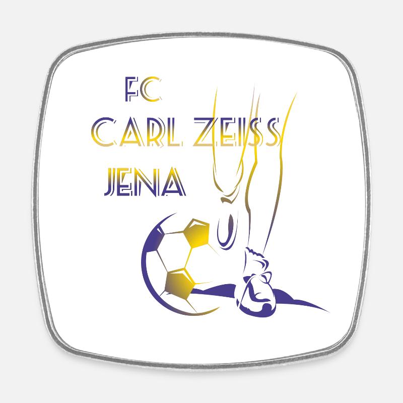 FC Carl Zeiss Jena - Viereckiger Kühlschrankmagnet - Weiß