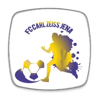 FC Carl zeiss Jena - Viereckiger Kühlschrankmagnet - Weiß - Vorne