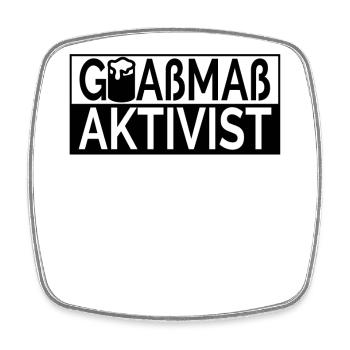 GOAßMAß AKTIVIST - Viereckiger Kühlschrankmagnet - Weiß - Vorne
