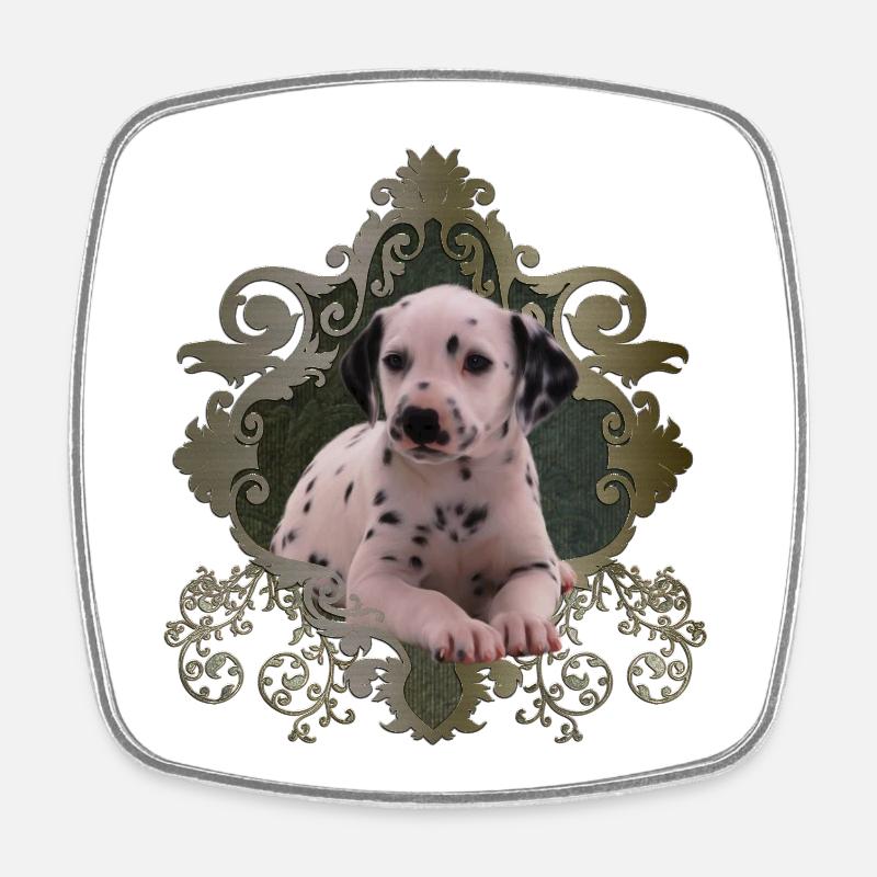 Dalmatien mignon - Magnet carré - blanc