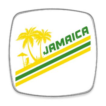 Jamaïque Palmes / Cadeau Caraïbes - Magnet carré - blanc - Devant