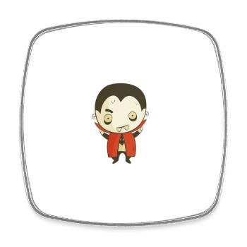 Cute Vampire Dracula Cartoon – Halloween Design - Square fridge magnet - white - Front